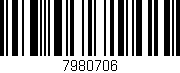 Código de barras (EAN, GTIN, SKU, ISBN): '7980706'