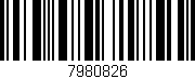 Código de barras (EAN, GTIN, SKU, ISBN): '7980826'