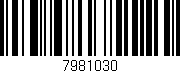 Código de barras (EAN, GTIN, SKU, ISBN): '7981030'