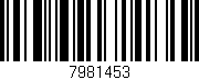 Código de barras (EAN, GTIN, SKU, ISBN): '7981453'