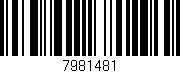 Código de barras (EAN, GTIN, SKU, ISBN): '7981481'
