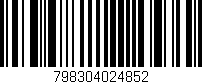 Código de barras (EAN, GTIN, SKU, ISBN): '798304024852'