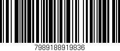 Código de barras (EAN, GTIN, SKU, ISBN): '7989188919836'