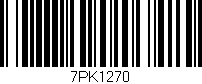 Código de barras (EAN, GTIN, SKU, ISBN): '7PK1270'