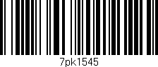 Código de barras (EAN, GTIN, SKU, ISBN): '7pk1545'