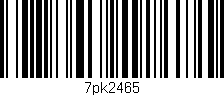 Código de barras (EAN, GTIN, SKU, ISBN): '7pk2465'