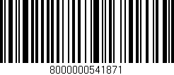 Código de barras (EAN, GTIN, SKU, ISBN): '8000000541871'
