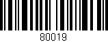 Código de barras (EAN, GTIN, SKU, ISBN): '80019'