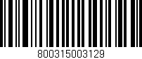 Código de barras (EAN, GTIN, SKU, ISBN): '800315003129'