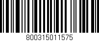 Código de barras (EAN, GTIN, SKU, ISBN): '800315011575'