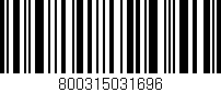 Código de barras (EAN, GTIN, SKU, ISBN): '800315031696'