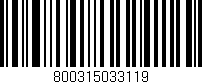 Código de barras (EAN, GTIN, SKU, ISBN): '800315033119'