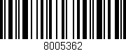 Código de barras (EAN, GTIN, SKU, ISBN): '8005362'
