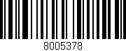 Código de barras (EAN, GTIN, SKU, ISBN): '8005378'