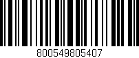 Código de barras (EAN, GTIN, SKU, ISBN): '800549805407'