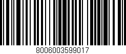 Código de barras (EAN, GTIN, SKU, ISBN): '8006003599017'