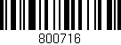 Código de barras (EAN, GTIN, SKU, ISBN): '800716'