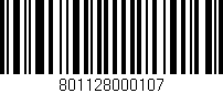 Código de barras (EAN, GTIN, SKU, ISBN): '801128000107'