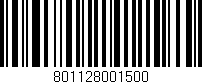 Código de barras (EAN, GTIN, SKU, ISBN): '801128001500'