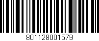Código de barras (EAN, GTIN, SKU, ISBN): '801128001579'
