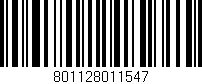Código de barras (EAN, GTIN, SKU, ISBN): '801128011547'