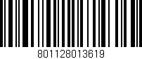 Código de barras (EAN, GTIN, SKU, ISBN): '801128013619'