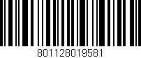 Código de barras (EAN, GTIN, SKU, ISBN): '801128019581'