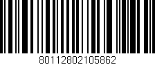 Código de barras (EAN, GTIN, SKU, ISBN): '80112802105862'