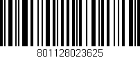 Código de barras (EAN, GTIN, SKU, ISBN): '801128023625'