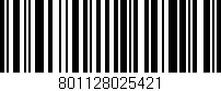 Código de barras (EAN, GTIN, SKU, ISBN): '801128025421'