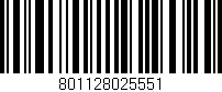 Código de barras (EAN, GTIN, SKU, ISBN): '801128025551'