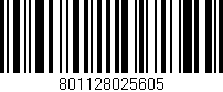 Código de barras (EAN, GTIN, SKU, ISBN): '801128025605'