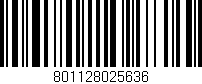 Código de barras (EAN, GTIN, SKU, ISBN): '801128025636'