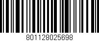 Código de barras (EAN, GTIN, SKU, ISBN): '801128025698'