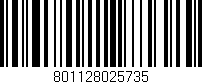 Código de barras (EAN, GTIN, SKU, ISBN): '801128025735'