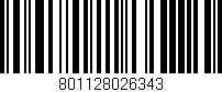 Código de barras (EAN, GTIN, SKU, ISBN): '801128026343'