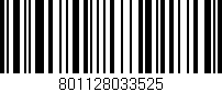 Código de barras (EAN, GTIN, SKU, ISBN): '801128033525'