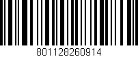 Código de barras (EAN, GTIN, SKU, ISBN): '801128260914'
