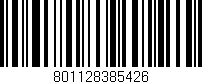 Código de barras (EAN, GTIN, SKU, ISBN): '801128385426'