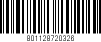 Código de barras (EAN, GTIN, SKU, ISBN): '801128720326'
