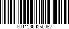 Código de barras (EAN, GTIN, SKU, ISBN): '80112880350062'
