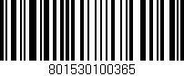 Código de barras (EAN, GTIN, SKU, ISBN): '801530100365'