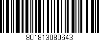 Código de barras (EAN, GTIN, SKU, ISBN): '801813080643'