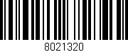 Código de barras (EAN, GTIN, SKU, ISBN): '8021320'