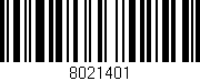 Código de barras (EAN, GTIN, SKU, ISBN): '8021401'