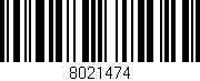 Código de barras (EAN, GTIN, SKU, ISBN): '8021474'