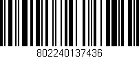 Código de barras (EAN, GTIN, SKU, ISBN): '802240137436'