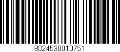 Código de barras (EAN, GTIN, SKU, ISBN): '8024530010751'