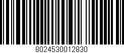 Código de barras (EAN, GTIN, SKU, ISBN): '8024530012830'