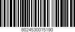 Código de barras (EAN, GTIN, SKU, ISBN): '8024530015190'